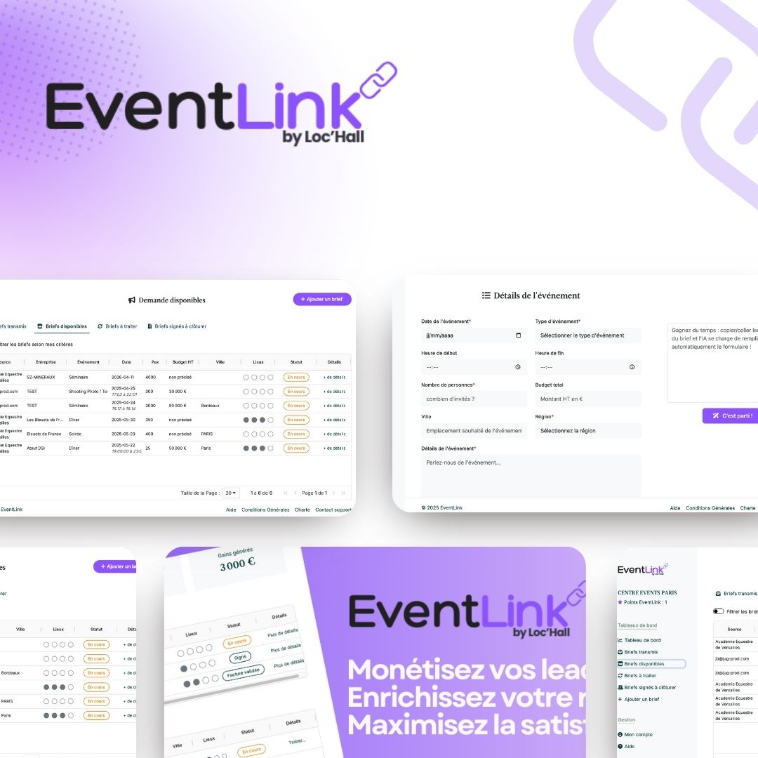 EventLink solution partage briefs événementiels