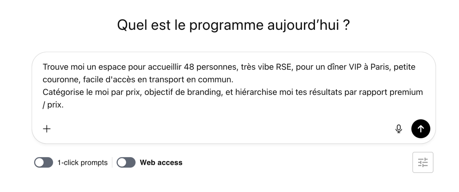 CHatGPT événementiel